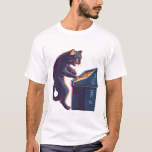 Camiseta Arcade Meowster – Gato Jugador Nostálgico