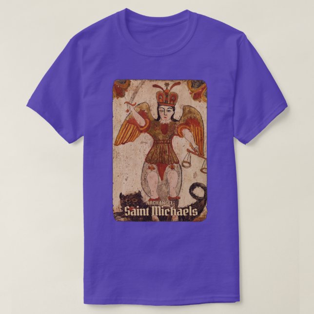 Camiseta Arcángel de arte antiguo Saint Michaels (Diseño del anverso)