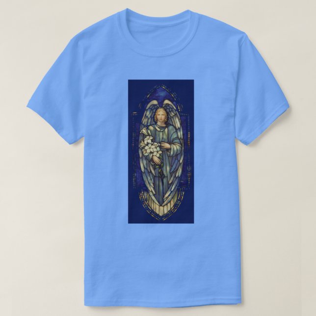 Camiseta Arcángel Gabriel con lirios (Diseño del anverso)