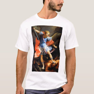 Camiseta Arcángel Michael tramples Satan, Guido Reni