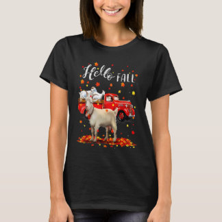Camiseta Arce Cabra Hoja Otoño Rojo Camión Hombres Mujeres