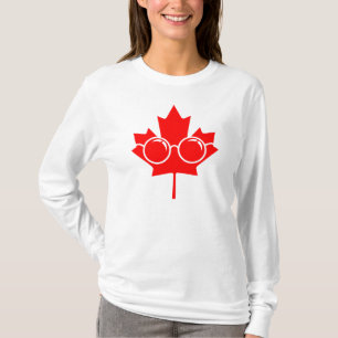 Camiseta Arce rojo de Canadá más los vidrios
