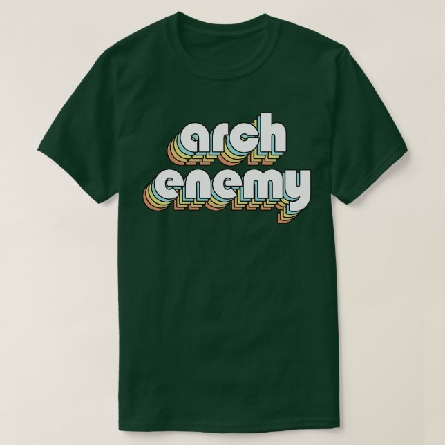 Camiseta Arch Enemy Retro Rainbow Typography Style (Diseño del anverso)