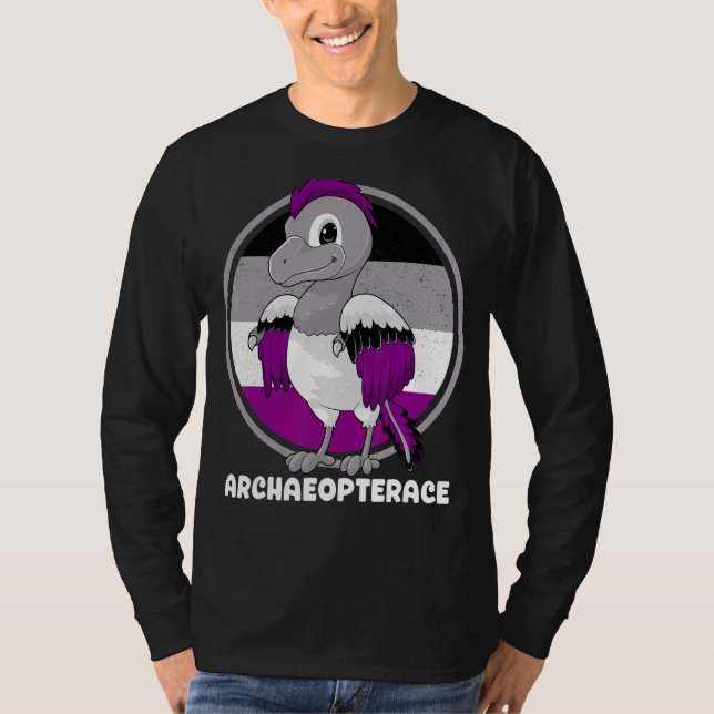 Camiseta Archaeopterace Asexual Archaeopteryx Lgbtq Gay Pri (Anverso)