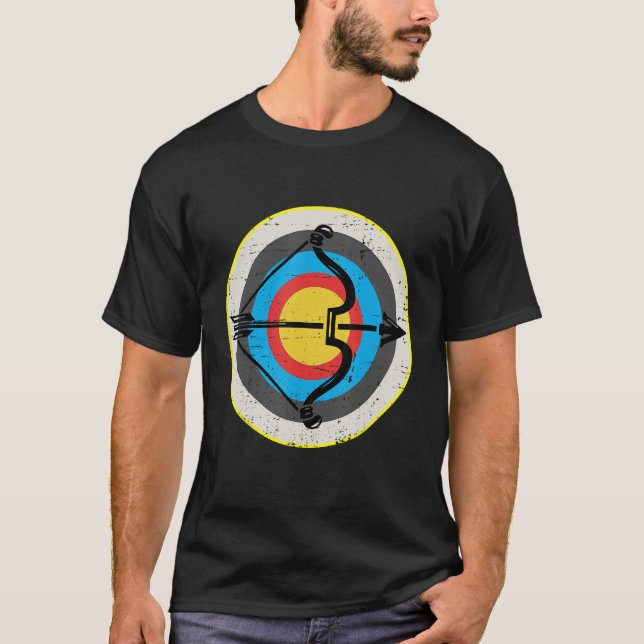 Camiseta Archer Archery Bow Hunting Bow and Arrow Target (Anverso)
