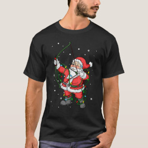Camiseta Archer Bow Caza Santa Claus Luz del árbol de Navid
