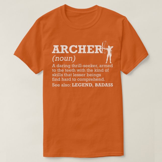 Camiseta Archer Definition Archer Archery (Diseño del anverso)