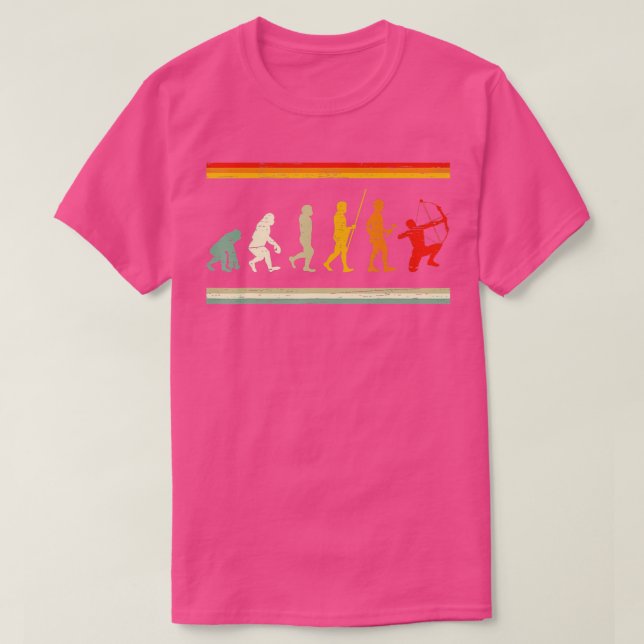 Camiseta Archer Evolution RetroArrow Bow Archery 1 (Diseño del anverso)
