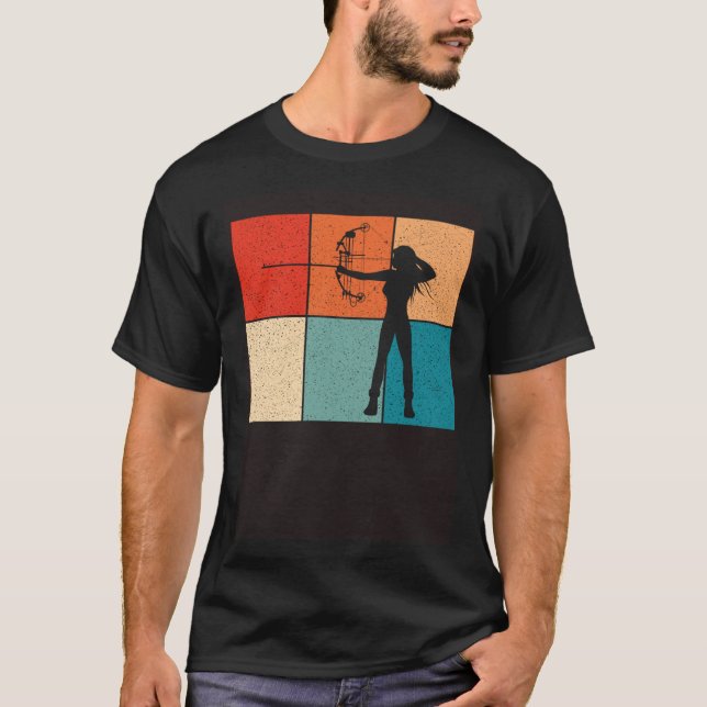 Camiseta Archer Girl Shooting With Arrow And Bow  Archery (Anverso)