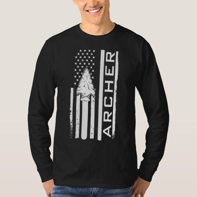 Camiseta Archer Love with American Flag (Anverso)