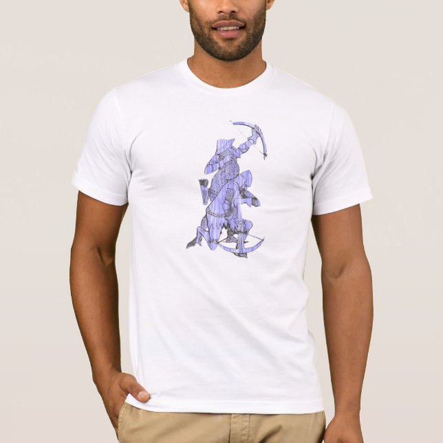 Camiseta Archer medieval y ballestero - azul (Anverso)