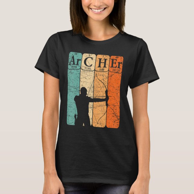 Camiseta Archer Periodic Table Elements Bow Hunting Archery (Anverso)