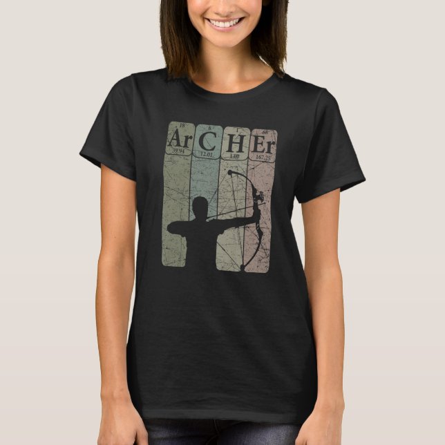 Camiseta Archer Periodic Table Elements Bow Hunting Archery (Anverso)