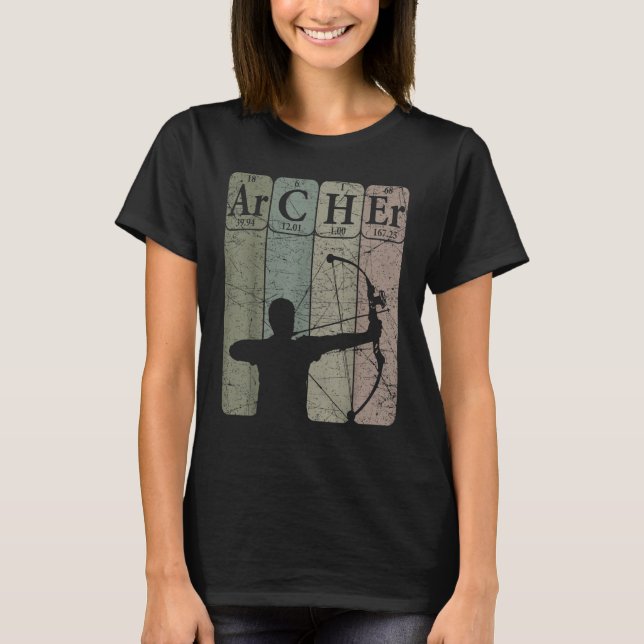 Camiseta Archer Periodic Table Elements Bow Hunting Archery (Anverso)
