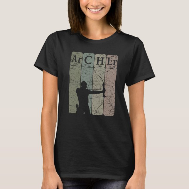 Camiseta Archer Periodic Table Elements Bow Hunting Archery (Anverso)