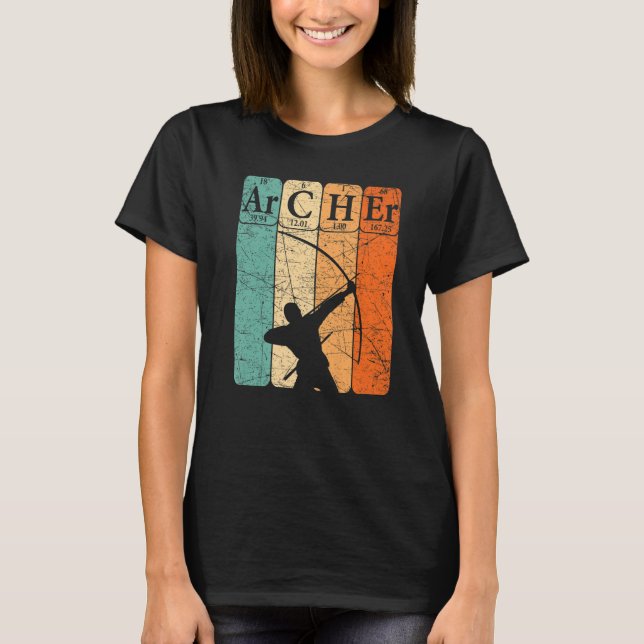 Camiseta Archer Periodic Table Elements Bow Hunting Archery (Anverso)