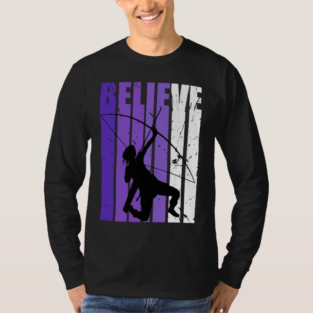 Camiseta Archery Archer Believe Silhouette Colorful Purple (Anverso)