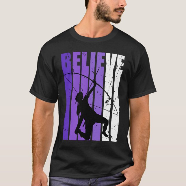 Camiseta Archery Archer Believe Silhouette Colorful Purple (Anverso)