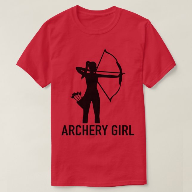 Camiseta Archery Bow Arrow Archer GirlArchery Girl  (Diseño del anverso)