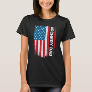 Camiseta Archery Dad America Patriot de la bandera de los E