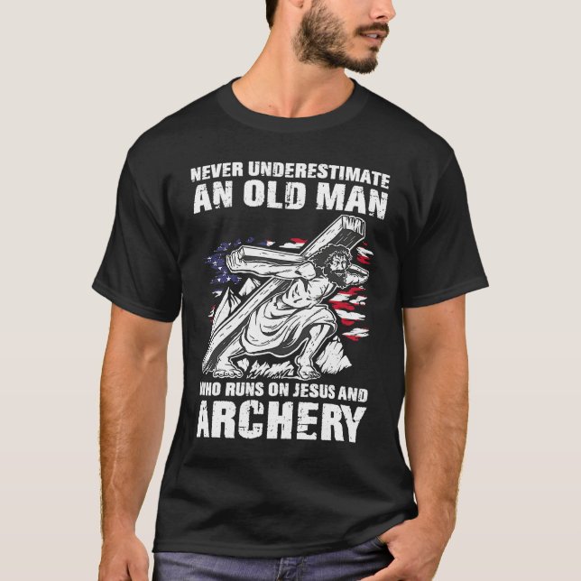 Camiseta Archery Dad Christian Bow Hunting Grandpa (Anverso)