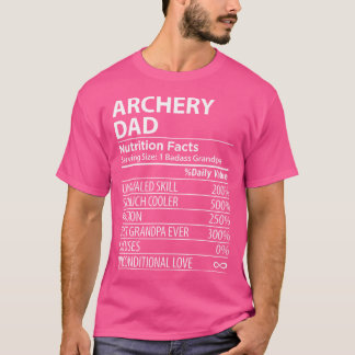Camiseta Archery Dad Nutrition Hechos Curiosos Papás Arquer