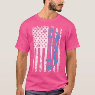 Camiseta Archery USA Bandera Estadounidense Bowaching Archo
