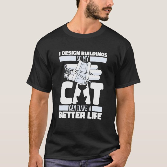 Camiseta Architect Cat Buildings Civil   House Architecture (Anverso)
