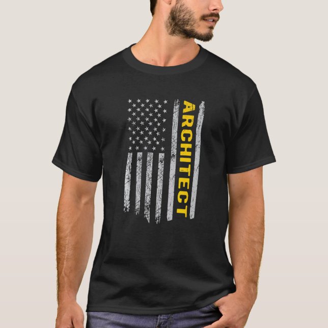 Camiseta Architect US Flag  For An Architect  Architecture (Anverso)