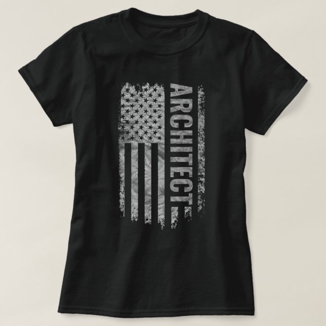 Camiseta Architect USA Flag Distressed design (Diseño del anverso)
