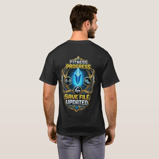 Camiseta Archivo de progreso de condición física actualizad (Reverso completo)
