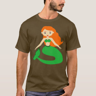 Camiseta Archivo de vectores de sirena verde