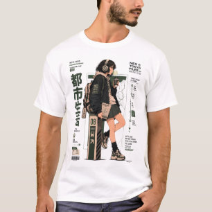 Camiseta Archivos de Neo Tokyo 003 -Techwear Anime de Tráns