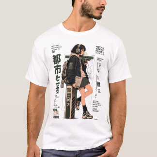 Camiseta Archivos de Neo Tokyo 003 -Techwear Anime de Tráns