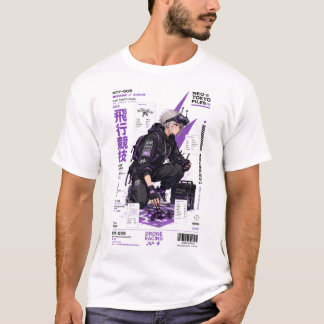 Camiseta Archivos de Neo Tokyo 009 – Techwear de Anime Cybe