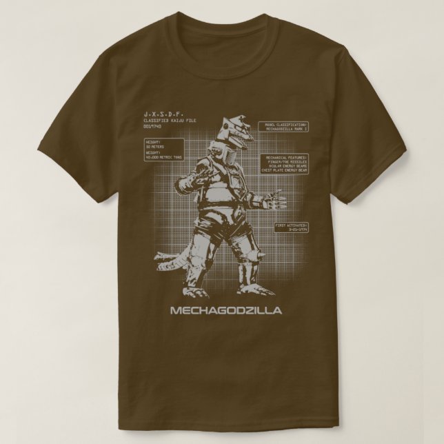 CAMISETA ARCHIVOS MECHAGODZILLA KAIJU (Diseño del anverso)