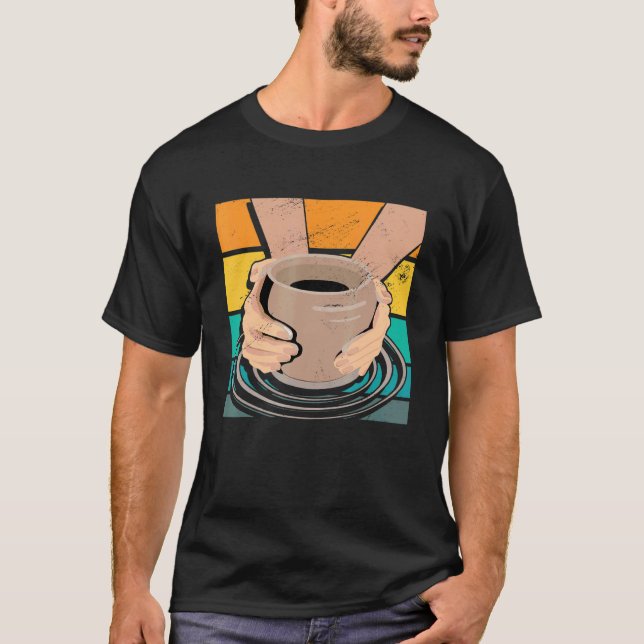 Camiseta Arcilla de cerámica de arte de artesanía retro de  (Anverso)