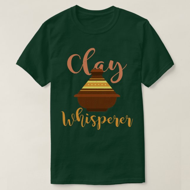 Camiseta Arcilla de cerámica Whisperer (Diseño del anverso)
