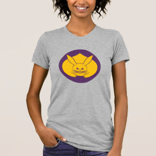 Camiseta Arco amarillo pálido azul japonés conejo mon Kamon
