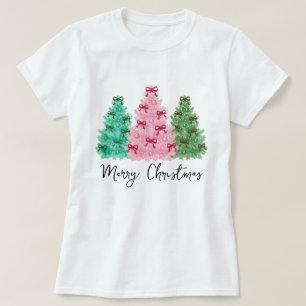 Camiseta Arco árbol de Navidad acuarela dibujado a mano pas