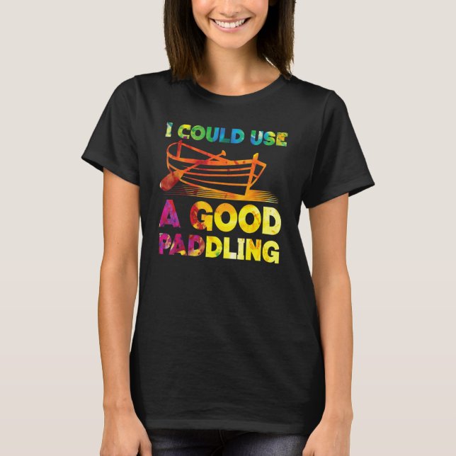 Camiseta Arco de arado de barca de fila acuarela arco iris  (Anverso)