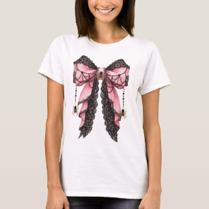 Camiseta Arco de araña coqueta gótica rosa estética de Hall
