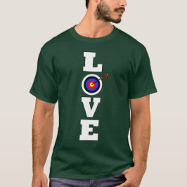 Camiseta Arco de arco de amor vertical y caza de flechas/ar
