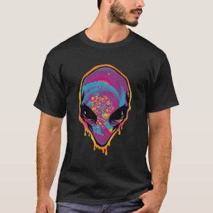 Camiseta Arco de arcoiris tinte alienígena Cabeza Trippy Es