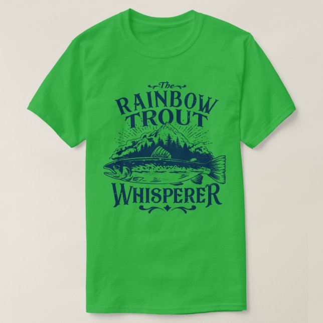 Camiseta Arco de arcoiris Whisperer Fly Fishing Art Funny 1 (Diseño del anverso)