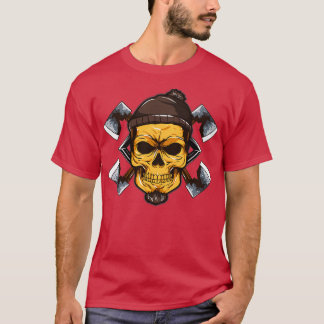 Camiseta Arco De Ax De Calavera Arrojando El Arte