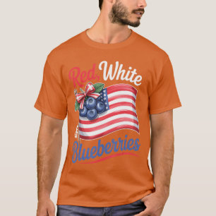 Camiseta Arco de bandera coqueta de arándanos rojos blancos