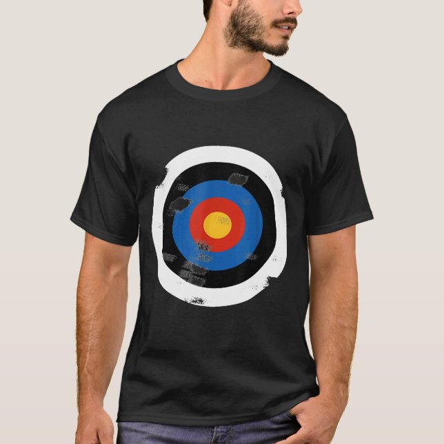 Camiseta Arco de Bullseye Objetivo Bow Arrow Dart Body Targ (Anverso)