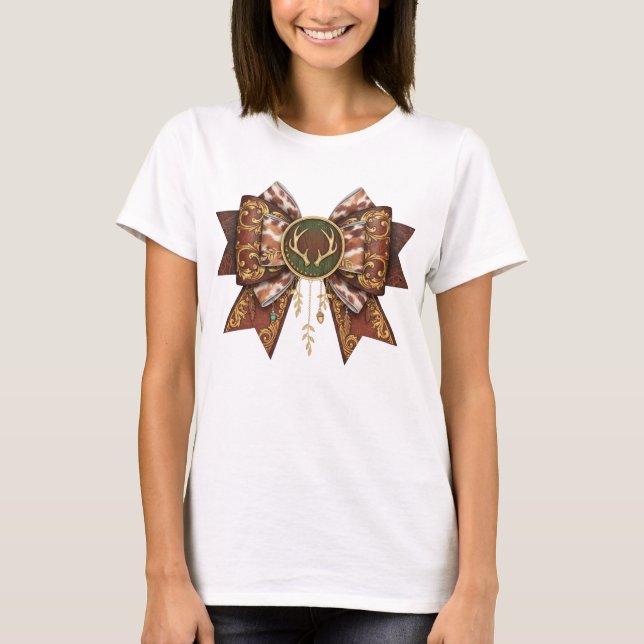 Camiseta arco de ciervo estilo coqueta (Anverso)