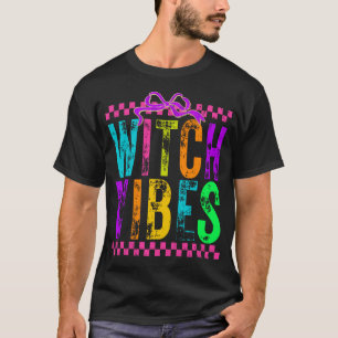 Camiseta Arco de cuadros neón de Halloween con vibraciones 